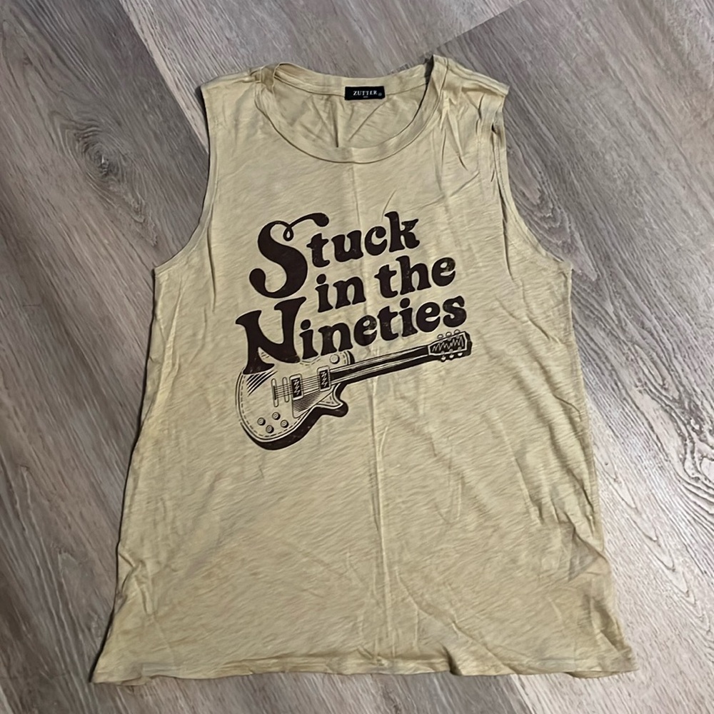 NWOT Zutter brand “Stuck in the Nineties” tank, size medium